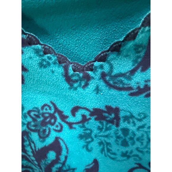 Coldwater Creek Size 1X Fleece V-Neck Long Sleeve Floral Print Pullover - Picture 4 of 8